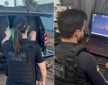 Polícia Civil prendeu suspeito em Extremoz, na Grande Natal — Foto: Divulgação/Polícia Civil