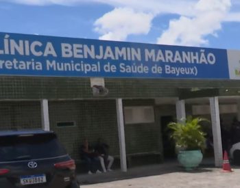 Policlínica onde ocorreu assassinato de adolescente é localizada no Centro de Bayeux. — Foto: Reprodução/TV Cabo Branco