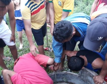 O homem teve ferimentos nas pernas e foi levado a um hospital de Tianguá. ( Foto: Via / Whats'app )