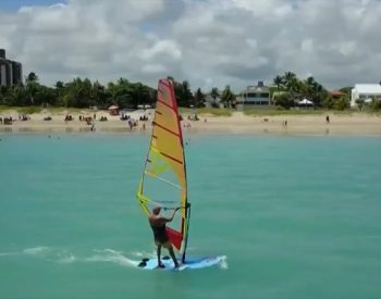 Praia em Cabedelo, na Paraíba — Foto: Reprodução/TV Cabo Branco