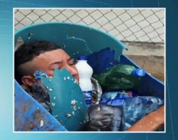 Homem tenta fugir de cadeia dentro de lixo