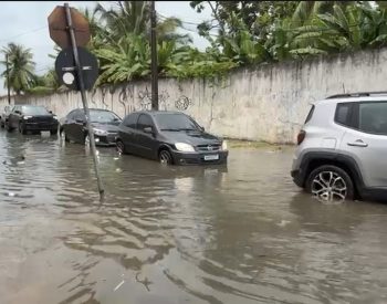 Chuvas intensas em João Pessoa — Foto: Reprodução / TV Cabo Branco