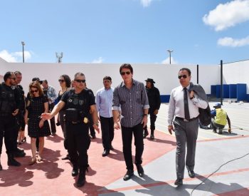 Robinson Faria visitou o Pavilhão 3, totalmente reconstruído, e o Pavilhão 2, que está em obras.