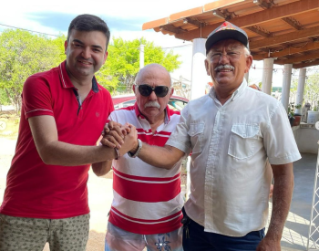 Ronaltty Neri - (PSD), ortopedista Dr. Edimar e o vereador Dormiro da Saúde - (PSD). Foto — © Divulgação.