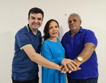 Vereador Ronaltty Neri, Dra. Silvana e Joaquim Alberto. Foto — © Divulgação.