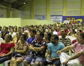 Ginásio Poliesportivo Lavoisier Maia ficou totalmente lotado pelos alunos do curso.