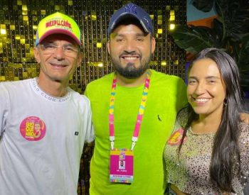 Francisco do PT, Dr. Tadeu e Danyelle Guedes. Foto —©Divulgação.