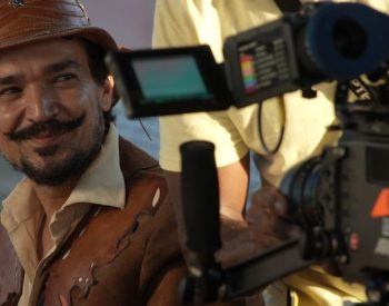 Ator Tay Lopes durante gravações do filme 'O Sertão Vai Vir ao Mar' — Foto: Divulgação