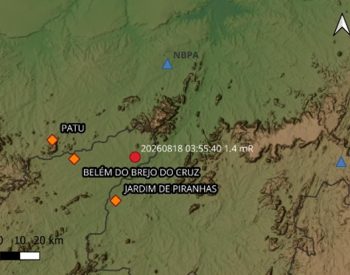 Tremor de terra é registrado no Sertão da Paraíba — Foto: UFRN