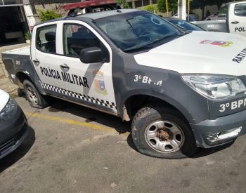 Em Parnamirim, cidade da Grande Natal, também existem viaturas sem condições de ir às ruas (Foto: PM/Divulgação)