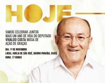 Às 17 horas, o parlamentar participará de uma missa em Ação de Graças na Matriz de São José — Foto: Divulgação