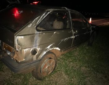 Motorista perdeu a direção do carro e capotou na PR-082, em Douradina — Foto: Divulgação/PRE