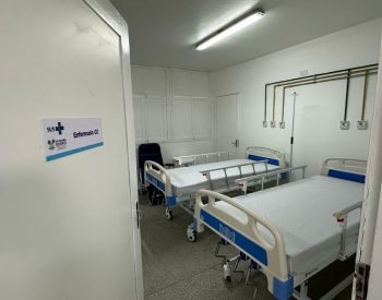 Leito do Hospital Regional Alfredo Mesquita Filho, em Macaíba — Foto: Kleber Teixeira/Inter TV Cabugi