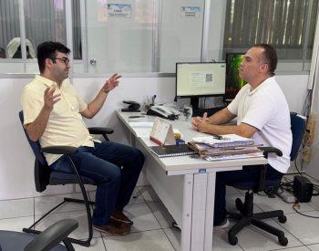Vereador Ronaltty Neri esteve na Secretaria Estadual de Agricultura, Pecuária e Pesca (SAPE-RN). Foto — ©Assessoria.