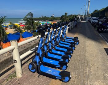 Natal ganha serviço de patinetes elétricos compartilhado — Foto: Sérgio Henrique Santos/Inter TV Cabugi