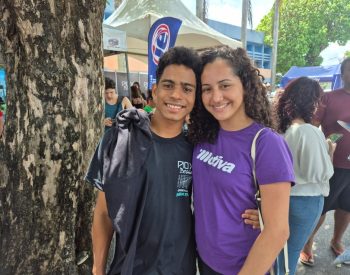 ENEM 2025 - DOMINGO (9) - JOÃO PESSOA (PB) - Casal de namorados faz Enem pela primeira vez juntos — Foto: Rafaela Gambarra/g1