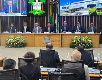Solenidade de abertura do ano na Assembleia Legislativa do RN, nesta terça-feira (3) — Foto: Sérgio Henrique Santos/Inter TV Cabugi