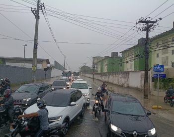 Fortes chuvas em João Pessoa — Foto: Foto: Cauã Tibúrcio