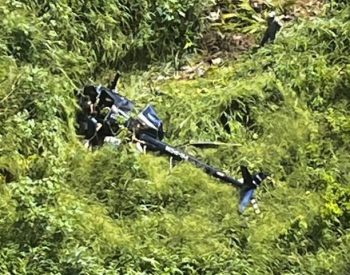 Helicóptero cai em Campina Grande, PB — Foto: Reprodução / Redes sociais