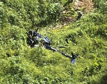 Helicóptero cai em Campina Grande, PB — Foto: Reprodução / Redes sociais