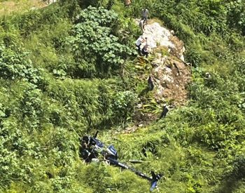 Helicóptero cai em Campina Grande, PB — Foto: Reprodução / Redes sociais