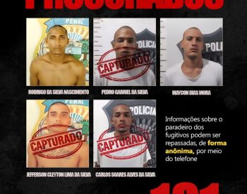 Três foram recapturados — Foto: Divulgação