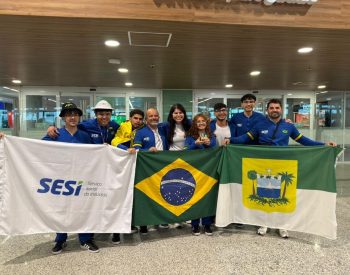 Equipe desembarcou em Natal nesta terça-feira (2) — Foto: Líria Paz/Sesi-RN