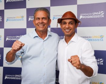 Hermano Morais (camisa azul) e Allyson Bezerra (camisa branca), candidatos ao Governo do RN — Foto: Reprodução