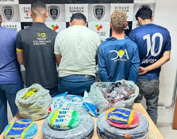 Cinco integrantes de grupo criminoso são presos suspeitos de furtar e receptar materiais de construção em João Pessoa — Foto: Polícia Civil