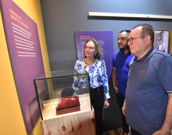 A senadora Zenaide Maia (PSD/RN) participou, neste sábado (29), da visita à exposição 